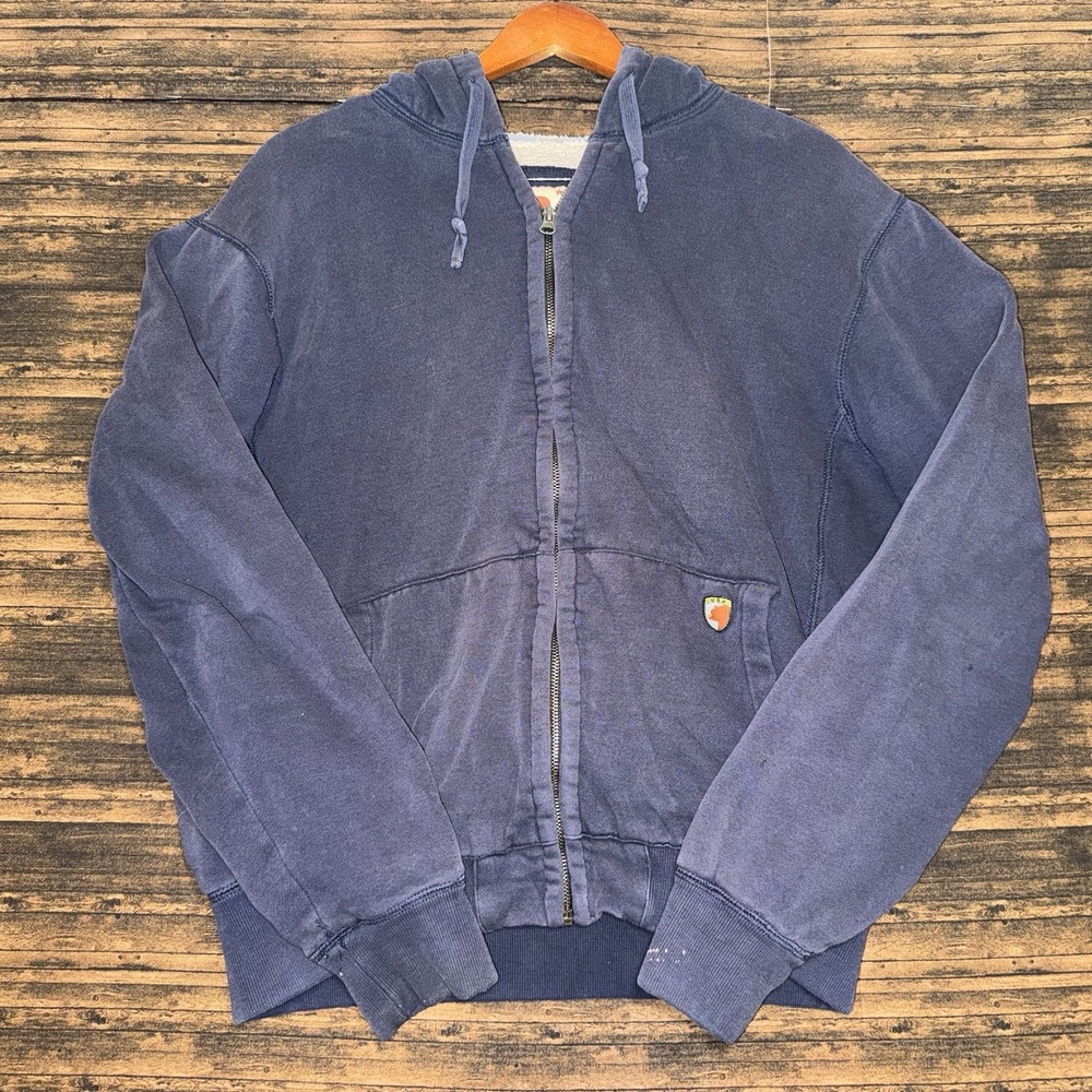 Dakota Grizzly Hoodie Mens Size M Blue Good Heavyweight Full Zip Fleece Lined